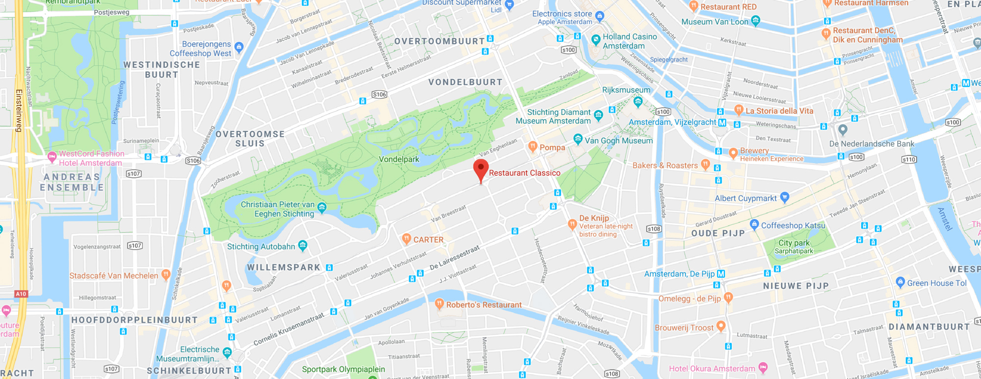 calssico map amsterdam